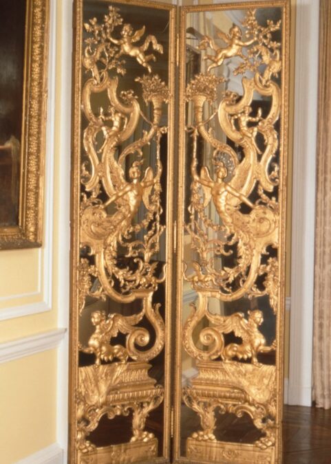 Carved and Gilded Rococo Double Doors