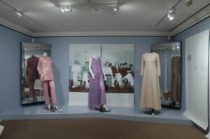 Floor display of various outfits